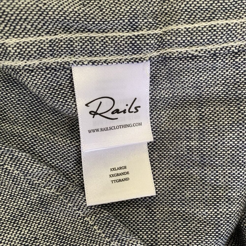 Rails Men Xxl Navy Chambray Wyatt Button Down Shi… - image 4